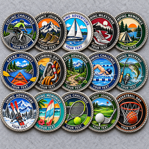 Monedas de Desafío Deportivas Personalizadas con Diseños en Relieve para Eventos al Aire Libre, Regalos para Clubes y Colecciones de Recuerdos OEM ODM - Product Image 1