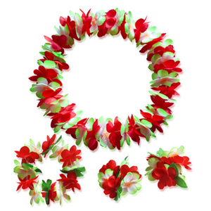 ชุดพวงมาลัยฮาวายดอกไม้ Lei สีสันสดใสชุดเต้นรำเขตร้อนดอกไม้พวงมาลัยพวงมาลัยสำหรับตกแต่งงานปาร์ตี้ - Product Image 3