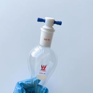 Laboratório Vidraria PTFE Em Forma De Vidro De Borosilicato De Funil Separatório/Vidro Stopcock Resistente De Alta Temperatura - Product Image 3