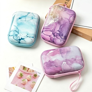 Sac de rangement créatif en EVA à motif marbré avec fermeture éclair pour écouteurs et câbles de données, avec porte-monnaie intégré, modèle H2 <span class=keywords><strong>9x4</strong></span> - Product Image 2