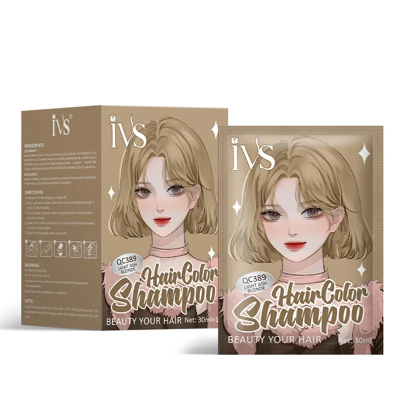 Hair Dye & Other Saloon Product Suppliers Light Ash Blonde 30ml * 10 hair color shampoo for all hair types
