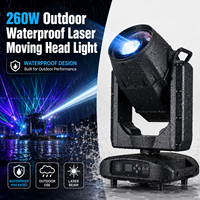 Projecteur laser mobile RGBW 260W étanche IP66 CMY 30 Gobos Double Prisme Art-Net DMX512 pour Spectacles Aquatiques Extérieurs, Festivals et Concerts