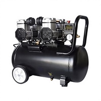 Compresseur d'air silencieux sans huile portable 220V, haute pression 8 bars, réservoir 50L, faible bruit pour usage industriel et domestique