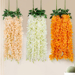 Guirnalda de Glicinia Artificial, Decoración Colgante en Blanco, Naranja y Melocotón, Flor de Seda, para Bodas, Decoración de Paredes del Hogar, Hecho en Tailandia - Product Image 1
