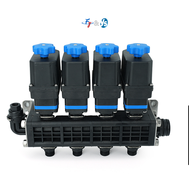 Electric Spray Control Kits for Garden Irrigation, Quantitative Spraying System,4 Way Water Splitter Spraying Machine