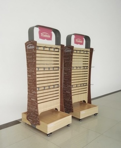 hang Accessories Snacks with Hooks Wooden <strong>Display</strong> Standing with Wheels <strong>Display</strong> Stand <strong>Log</strong> Style Modern Classic - Product Image 1
