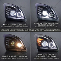 Nouveaux phares LED modifiés pour PRADO FJ120 2003-2009, feux de jour DRL, clignotants, accessoires de voiture