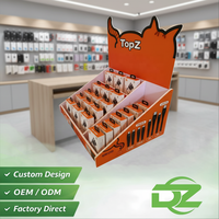 Présentoir de comptoir PDQ pour câbles de charge – Support de table en carton pour promotion de câbles de données USB