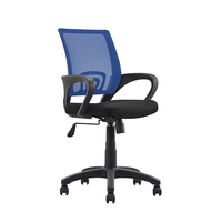 Chaise de bureau pivotante Vantervi, moderne, exécutive, ergonomique, réglable en hauteur, dossier à ailes, en maille, avec support lombaire, base en acier fixe