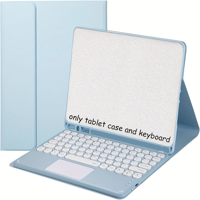 Detachable Tablet Keyboard Case with 7 Color Backlit Magnetic Folio Stand Cover for 10.2 Inch iPad Auto Sleep Wake