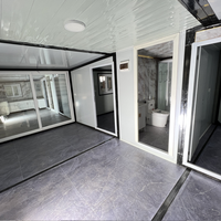 Maison préfabriquée extensible en conteneur de 40 pieds ou 20 pieds, 2 à 5 chambres, en acier pliable, à vendre