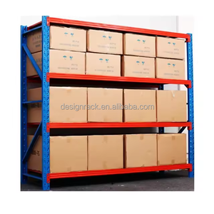 Scaffale Metallico <span class=keywords><strong>Blu</strong></span> a 1-4 Ripiani, Senza Bulloni, per Carichi Leggeri, Impilabile per Magazzino - Product Image 3