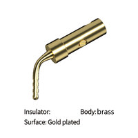 Prise banane plaquée or 10A en laiton pour câble d'amplificateur audio, clip de câble de haut-parleur sans soudure, fiche de câble tressé