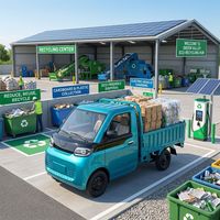 Camioneta Eléctrica Mini de 1 Tonelada de Carga, Camión de Carga Eléctrico con Batería de Litio, Nuevo Modelo 2026, Camión Eléctrico Mini Chino al por Mayor