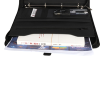 Portefeuille A4 PU cuir conférence dossier porte-documents pour bureau affaires PU Padfolio dossier 3 anneaux portefeuille organisateur