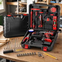Perceuse à percussion rechargeable au lithium-ion 21V avec boîte à outils et jeu de 31 embouts, garantie 1 an, pour réparation et bricolage à domicile