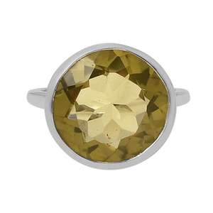Ajuste de bisel de buena calidad de Plata de Ley 925 con piedra preciosa de amatista verde natural Anillo de boda y fiesta de estilo clásico - Product Image 4