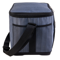 Sac isotherme en polyester extra large et robuste, capacité 24 canettes (18L), avec sangle de transport, poche avant zippée et poches latérales en filet