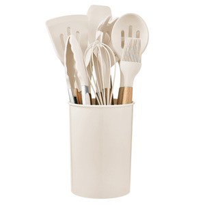 Wholesale Wood Handle Silicone Kitchen Tools Wooden Silicone Kitchen Utensils Set Cooking Utensils Set Silicone Kitchen Utensils - Product Image 3