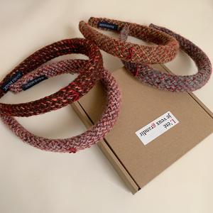 Nouveau Bandeau en Laine Tricotée Coréenne Large et Éponge, Accessoire Cheveux Tendance pour Femme Automne et Hiver - Product Image 3