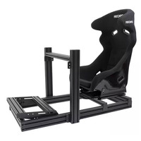 Simulador de Carreras Personalizado con Perfil de Aluminio 4080, Cuatro Ejes, Movimiento con Fuerza G, Simulador de Conducción con Pantalla Triple, Cabina de Carreras Completa
