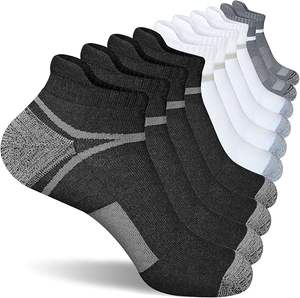 Calcetines tobilleros acolchados atléticos para hombre, calcetín para correr antiampollas que absorbe la humedad, logotipo personalizado - Product Image 1