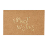 Carte de vœux de Noël simple et minimaliste en papier kraft avec dorure à chaud, carte d'anniversaire, carte de remerciement pour les fêtes, cadeau CN