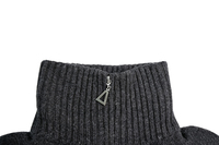 Ventes directes des fabricants, pull à fermeture éclair, 90% laine, 10% cachemire, 7GG, 670g, pull en tricot épais pour femmes