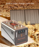 Stasiun Tenaga Surya Portabel 300-600W LiFePO4 240-600Wh 220V AC DC USB Type-C Sumber Daya Cadangan Luar Ruangan