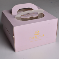 Boîte à donuts en papier kraft de luxe avec logo personnalisé et poignée pour pâtisserie, biscuits, gâteaux, emballage alimentaire pour chips et conserves