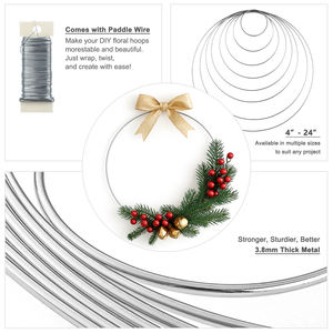 Cerceaux en fer soudés sur mesure, robustes, de 4/6/8/10/12/14/16/18/20/22/24 pouces, pour artisanat, composition florale, bricolage, événements et fournitures de fête - Product Image 6