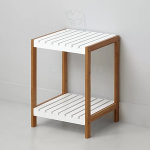 <b>Bamboo</b> Wooden 2-Tier End <b>Table</b> - Product Image 2