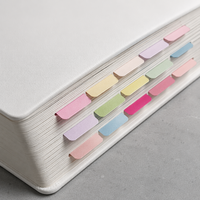 Marcadores de Índice Estéticos Morandi con Superficie para Escribir, Marcadores de Página Plegables para Bullet Journal y Planificador
