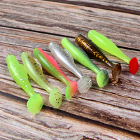 JOHNCOO — lot d'appâts souples pour la pêche, set de leurres pour attraper des poissons, queue en T, nageur, 6cm, 2.3g, nouveau
