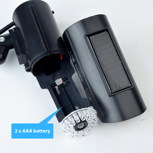 Caméra de surveillance factice solaire 05CCTV pour extérieur, caméra de simulation CCTV, protection de sécurité domestique, type <span class=keywords><strong>bullet</strong></span> avec lumière LED clignotante - Product Image 3