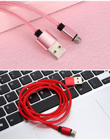 1 M Pengisian Nilon untuk Iphone Kabel Data Tipe-c Nilon Pengisian Kabel Mikro Pengisian Cepat Android 1 M Kabel Data Dikepang