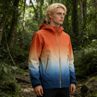 Veste d'hiver imperméable pour homme aux couleurs dégradées, chaude, résistante à la pluie, coupe-vent et respirante pour la randonnée et le trekking