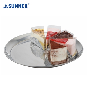Sunnex ถาดอาหารสแตนเลสคลาสสิกสำหรับโรงแรมและร้านอาหารจัดแสดงจานอาหารค่ำงานแต่งงานที่เป็นมิตรกับสิ่งแวดล้อม - Product Image 6