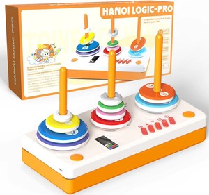 Jeu de puzzle d'empilage en plastique <span class=keywords><strong>Montessori</strong></span> MILI Smart Electronic Tower avec écran LCD et minuteur, jouet éducatif pour enfants - Product Image 1