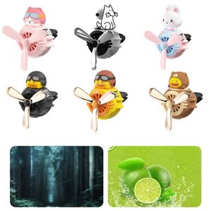 Cartone animato orso pilota diffusore profumo auto lunga durata auto deodoranti per auto limone fresco solido di carta di cotone decorazione di plastica - Product Image 2