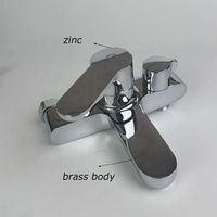 Robinet de douche en laiton chromé à levier unique, double fonction, pour salle de bain, vente en gros d'usine, ensembles bain-douche