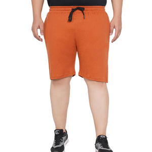 Shorts en tricot pour hommes grande taille, taille élastique, longueur genou, design épuré, tissu doux, pour usage quotidien, gym, streetwear, décontracté - Product Image 1