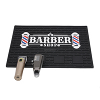 Accessoires de barbier, tapis de salon pour cheveux, logo personnalisé écologique, tapis de barbier magnétique, matériau PVC/caoutchouc, tapis de table de salon de barbier