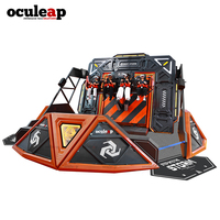 Simulateur de vol VR 360 2027 Robot Storm, Cinéma volant 7D à mouvement, Simulateur de montagnes russes 4 places, Machine de jeu pour aire de jeux intérieure