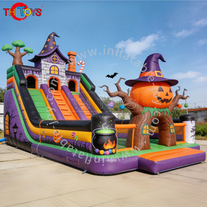 Castillo Inflable Gigante de Halloween, Combinación de Obstáculos, Trampolín, Juegos de Carnaval, Nailon, 10x5x3.5m, Capacidad para 10 Personas - Product Image 6