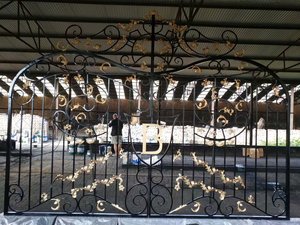 Châu Âu hiện đại trang trí vườn rèn sắt cửa Thiết kế trang trí ngoài trời thép pergola mái vòm sắt thiết kế - Product Image 2