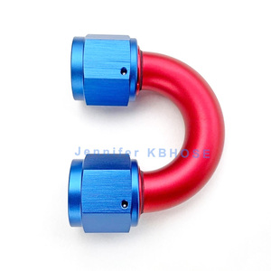 AN6 6AN AN-6 6 # JIC <span class=keywords><strong>06</strong></span> universel voiture aluminium moteur Turbo 90 degrés femelle ligne de carburant tuyau pivotant coupleur Union adaptateur raccord - Product Image 6