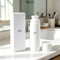 Flacon pompe sans air en plastique PP blanc pour crème cosmétique, sérum et lotion, 30ml, 50ml, 100ml, 120ml, 150ml, 200ml