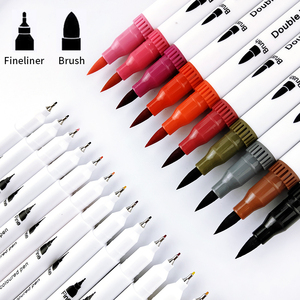Lot de 100 marqueurs de peinture aquarelle double embout, pinceau et <span class=keywords><strong>pointe</strong></span> fine, marqueur de peinture à double embout - Product Image 5