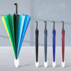 Parapluie droit à ouverture automatique du fabricant avec impression de logo personnalisé pour cadeaux d'affaires, prix de gros - Product Image 3